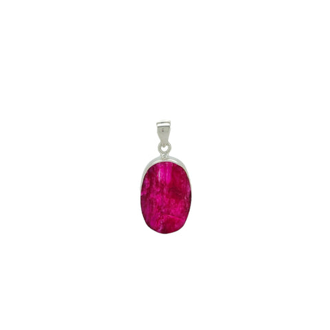 Ruby Faceted Oval Pendant II