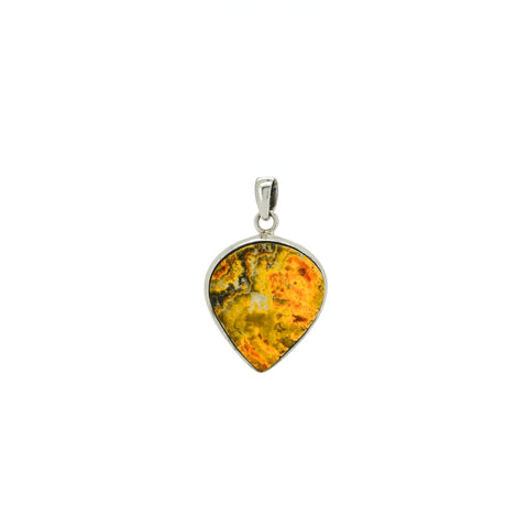 Bumble Bee Jasper Cabochon Teardrop Pendant