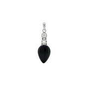 Black Onyx Combination Teardrop Pendant