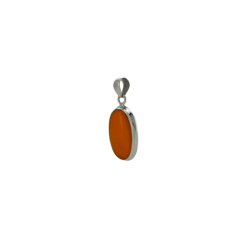 Carnelian Cabochon Oval Pendant