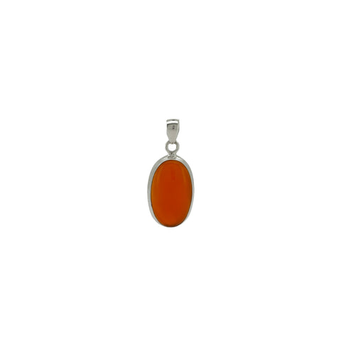 Carnelian Cabochon Oval Pendant