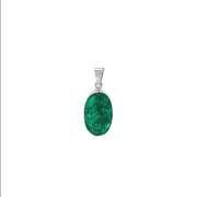 Emerald Faceted Oval Pendant