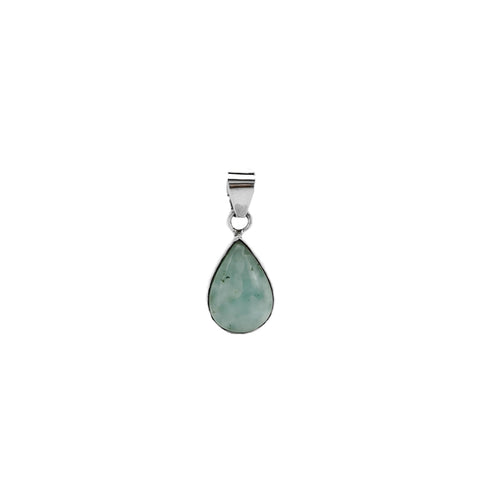 Aquamarine Cabochon Teardrop Pendant II