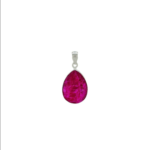 Ruby Faceted Teardrop Pendant