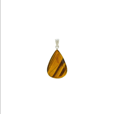 Golden Tiger's Eye Cabochon Teardrop Pendant
