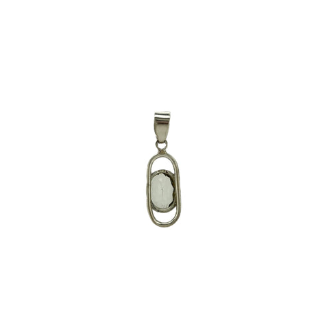 Lemon Quartz Faceted Oval Pendant