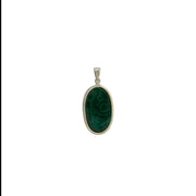 Malachite Cabochon Oval Pendant II