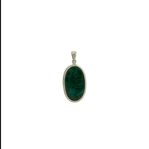 Malachite Cabochon Oval Pendant II