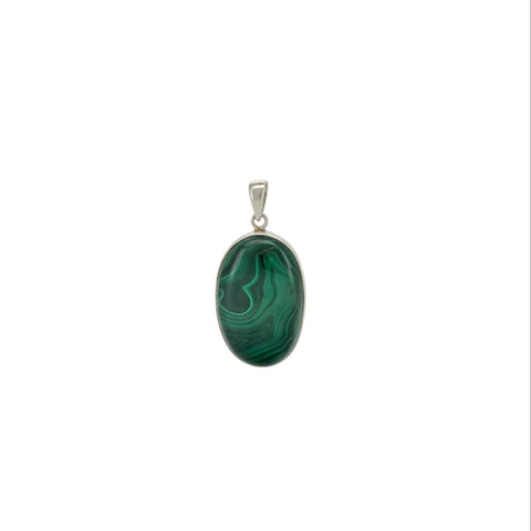 Malachite Cabochon Oval Pendant II