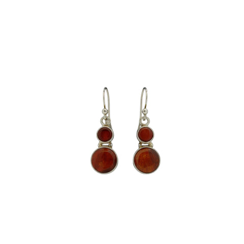 Golden Tiger's Eye cabochon oval earrings