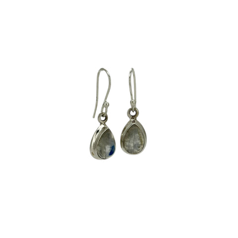 Labradorite faceted teardrop earrings