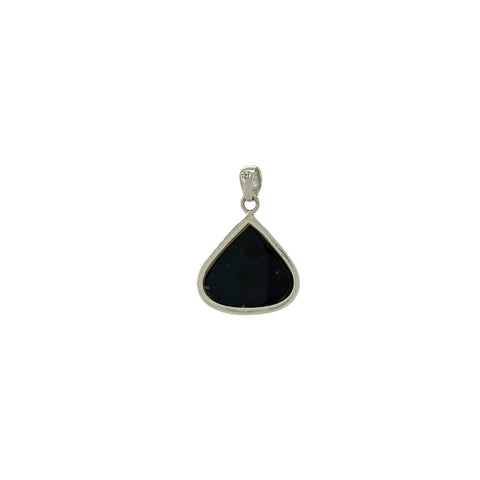 Black Onyx Faceted Teardrop Pendant