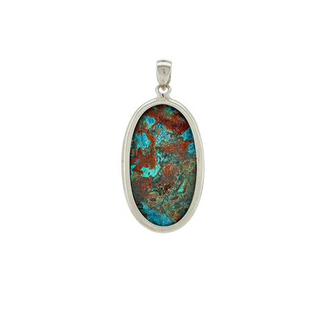 Chrysocolla Cabochon Oval Pendant