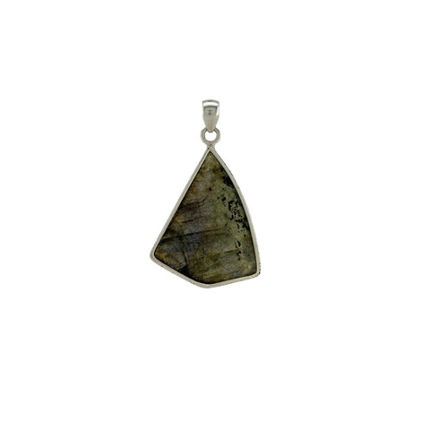 Labradorite Cabochon Freeform Pendant