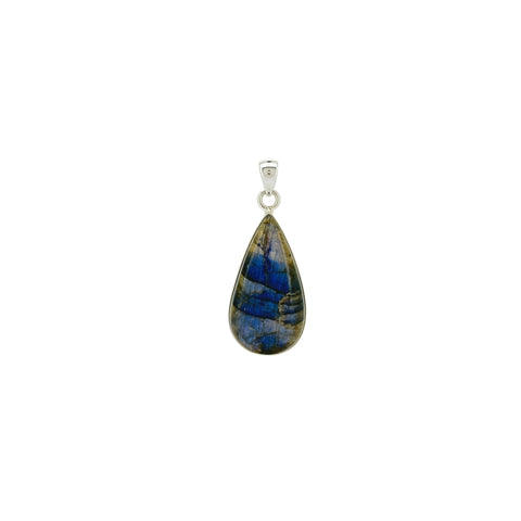 Labradorite Cabochon Teardrop Pendant