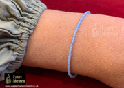 Blue Topaz Micro Cut Bead Bracelet